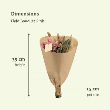 Droogbloemen Field Bouquet Pink