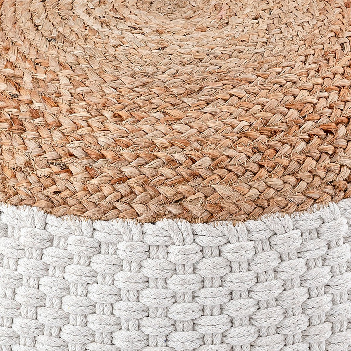 Poef jute poef ca. 50x50 cm decoratieve kruk natuurlijke jute poef poef vloerkussen poef