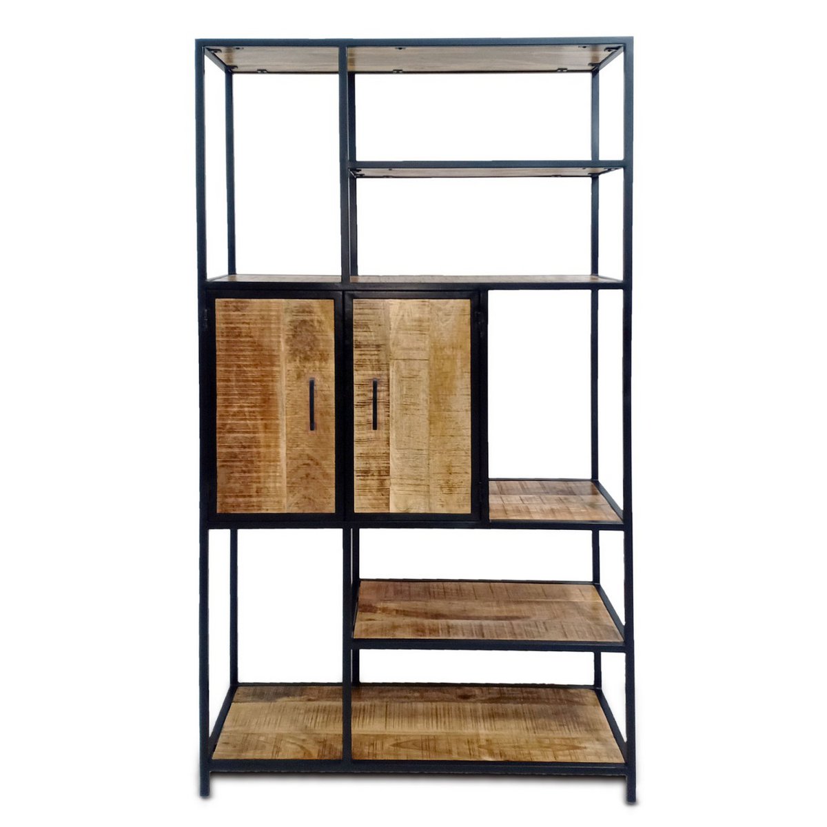 BOOKSPLANP SCHUKBAARDE COMPARTMENT 100x193X36cm Liverpool Metal Frame