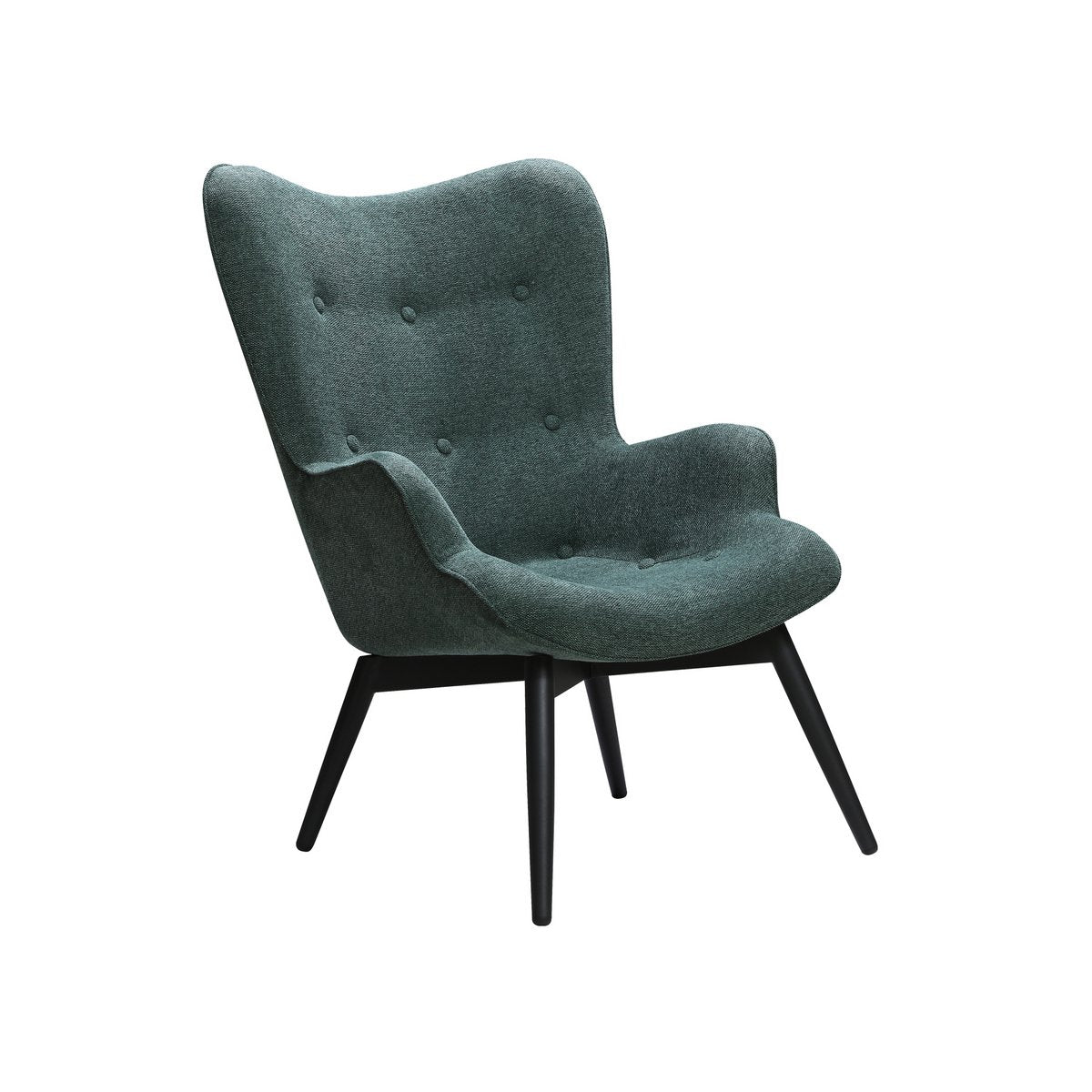 Fauteuil dennengroen structuurstof