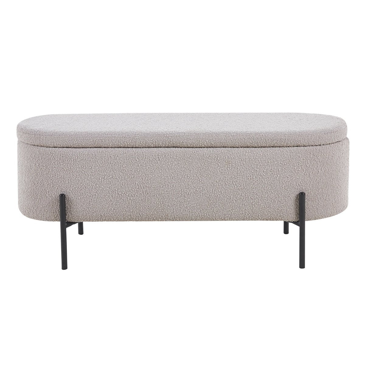 Bedbank met opbergfunctie taupe