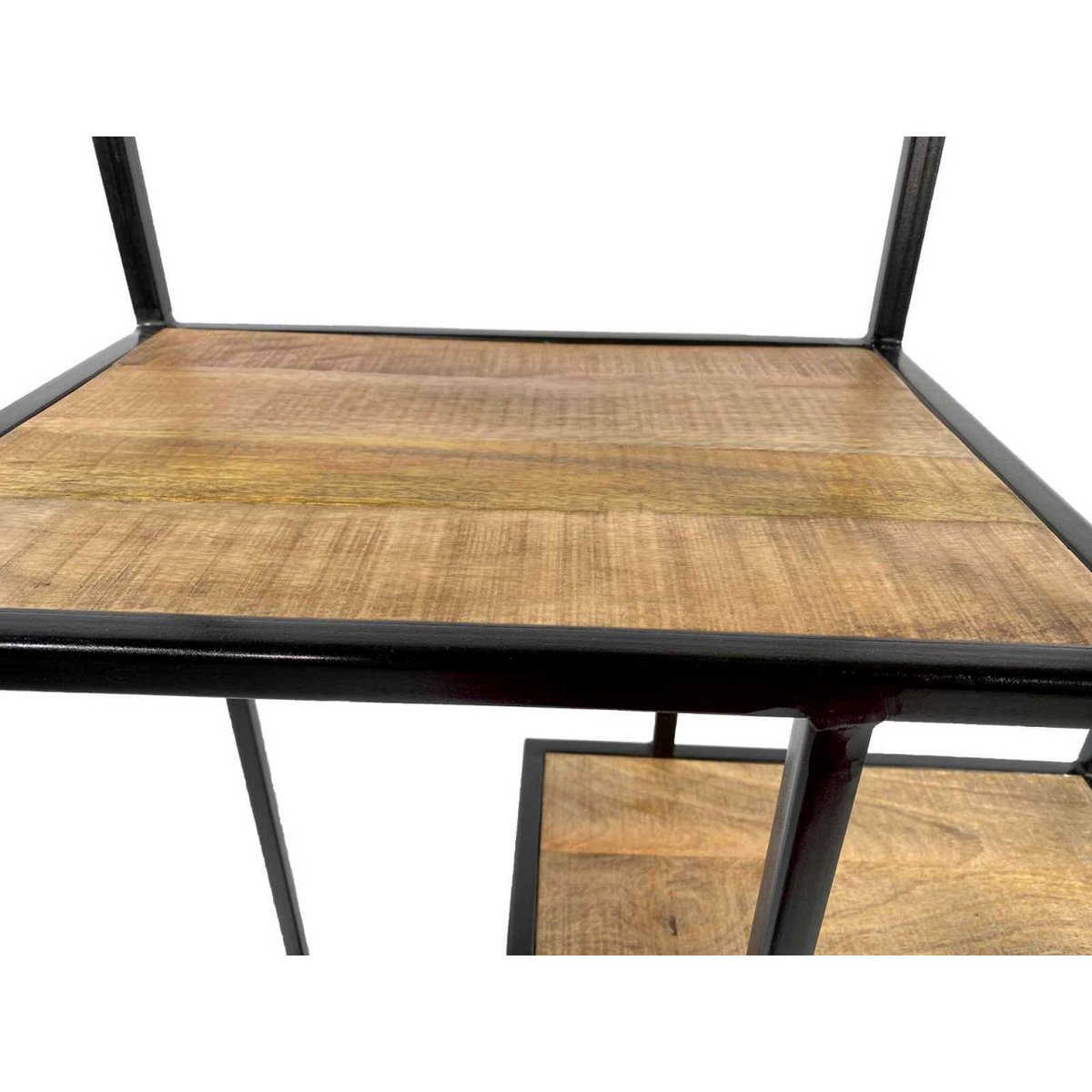 Staande plank boekenplank scheidingswand boekenplank 75 x 115 x 36 cm Liverpool metalen frame zwart