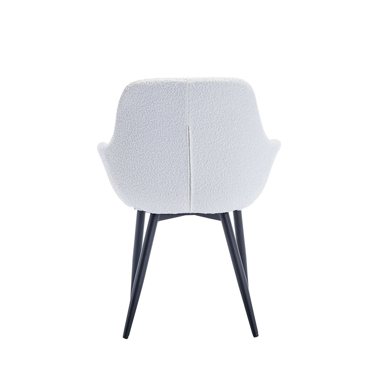 Fauteuil Bouclé stof wit set van 2