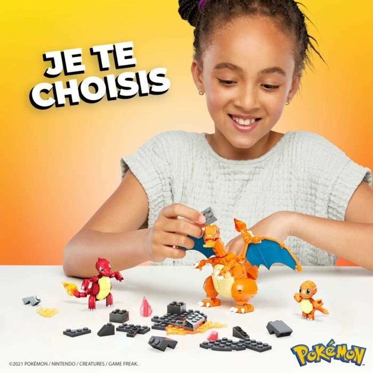 Bouwspel Megablocks Charmander Charmilion Charizard Pokémon 300 Onderdelen