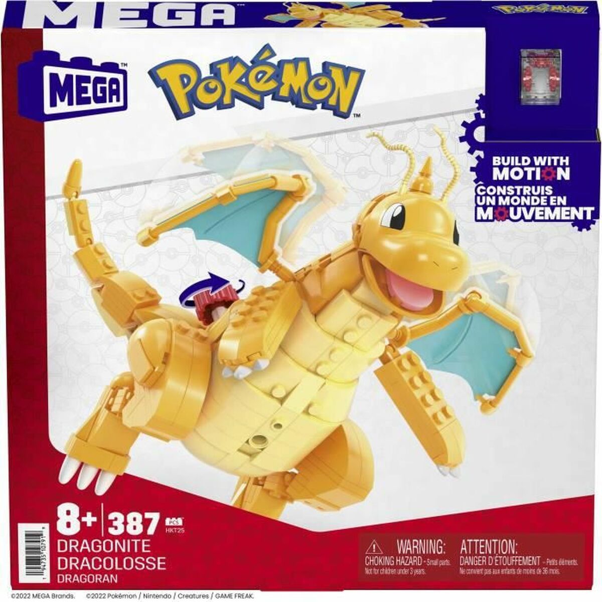 Bouwspel Mega Construx Mega Pokémon Draak 387 Onderdelen