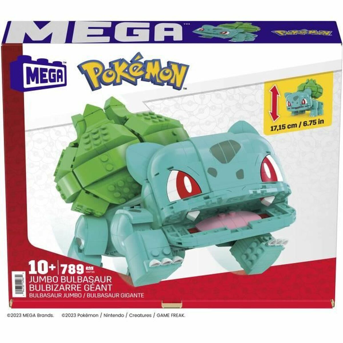 Constructiekit Pokémon Mega Construx - Jumbo Bulbasaur 789 Onderdelen