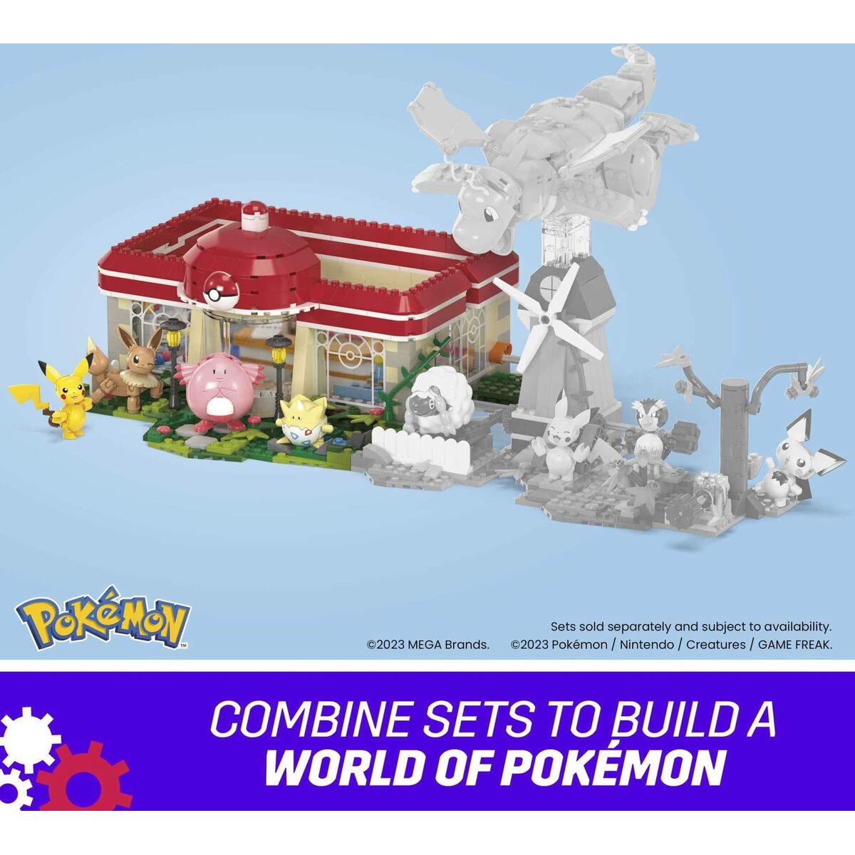 Constructiekit Pokémon Mega Construx - Forest Pokémon Center 648 Onderdelen