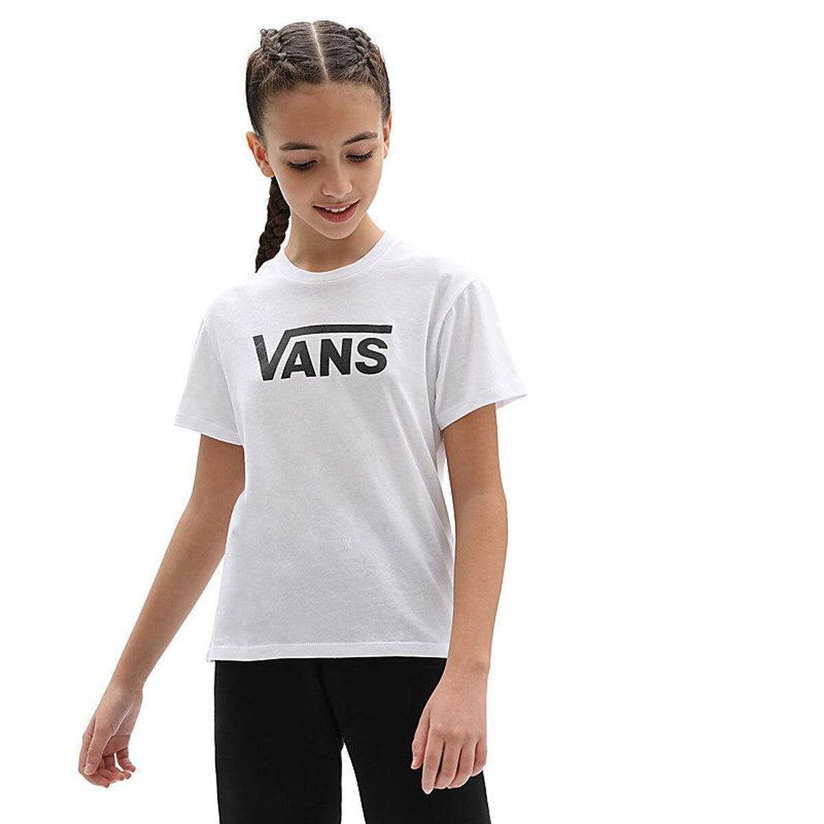 T-Shirt met Korte Mouwen voor kinderen Vans Flying V Wit