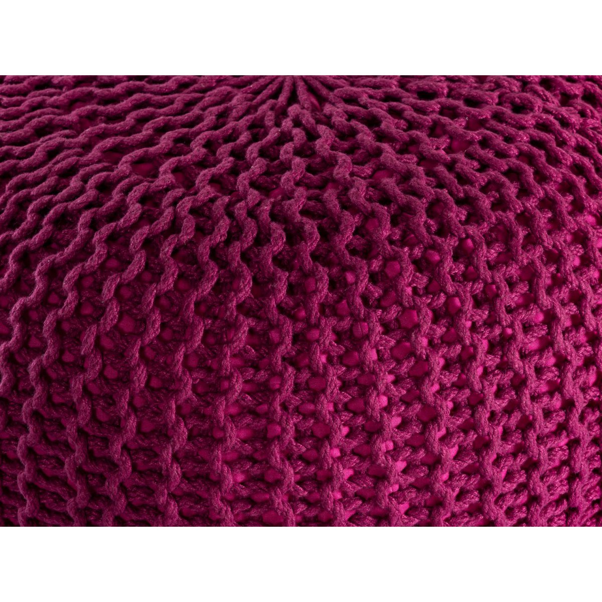 Pouf premium Ø45cm stoel kruk breien pouf in terras pool tuin duurzaam
