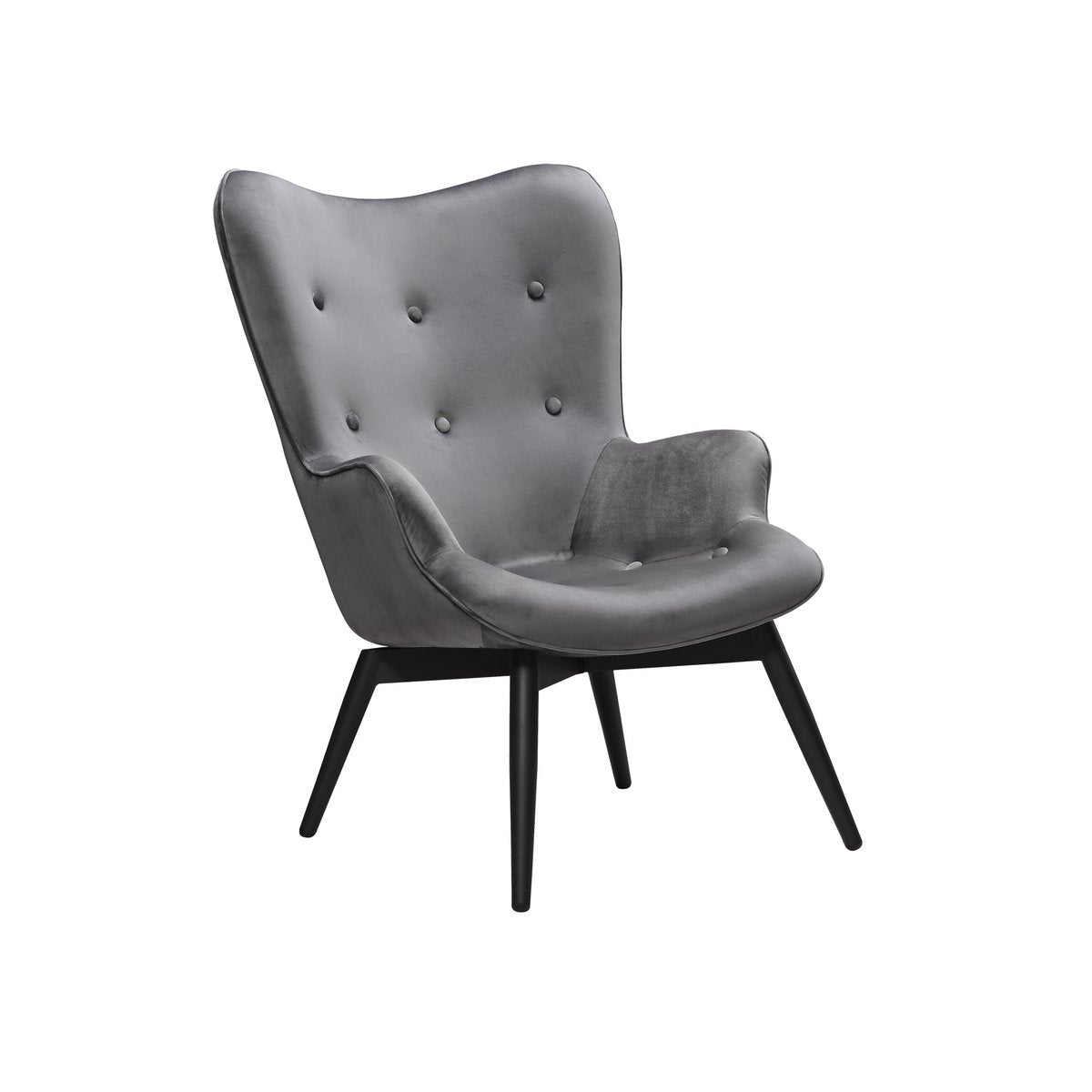 Fauteuil grijs fluweel