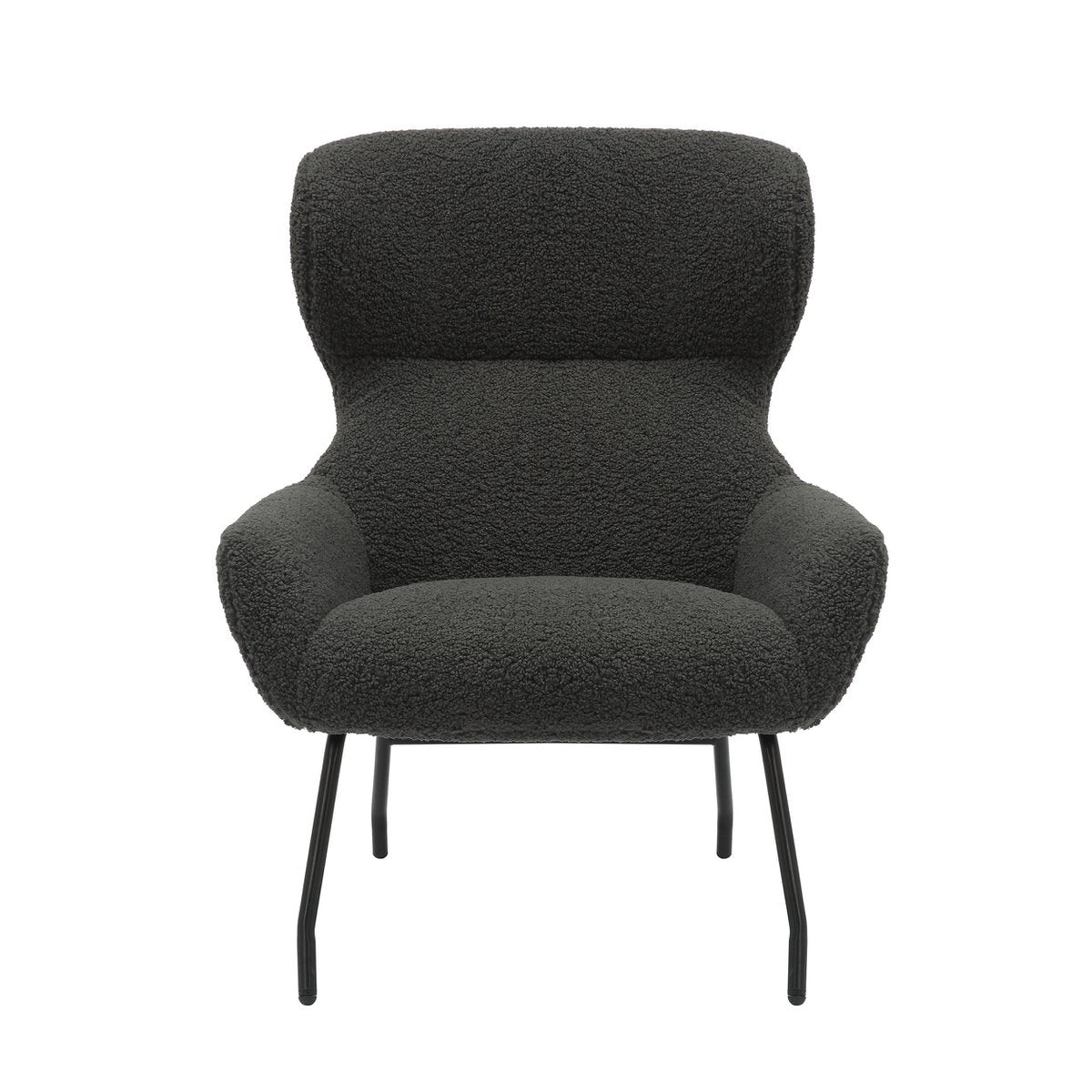 Fauteuil- en krukset teddybont antraciet