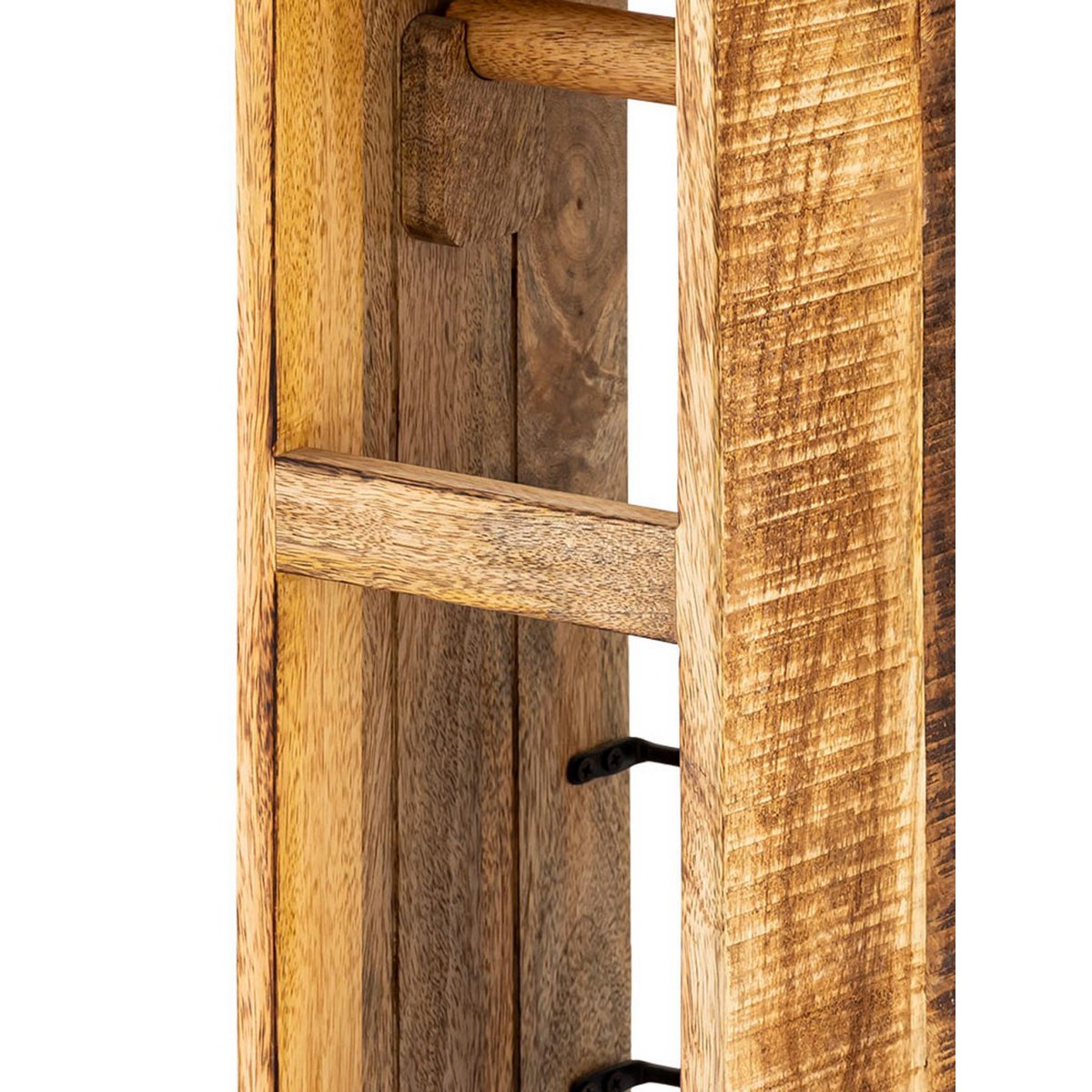 Toiletpapierhouder Toiletpapierhouder hout 17x17 H 65 cm mantelrol houder vierkant mango hout