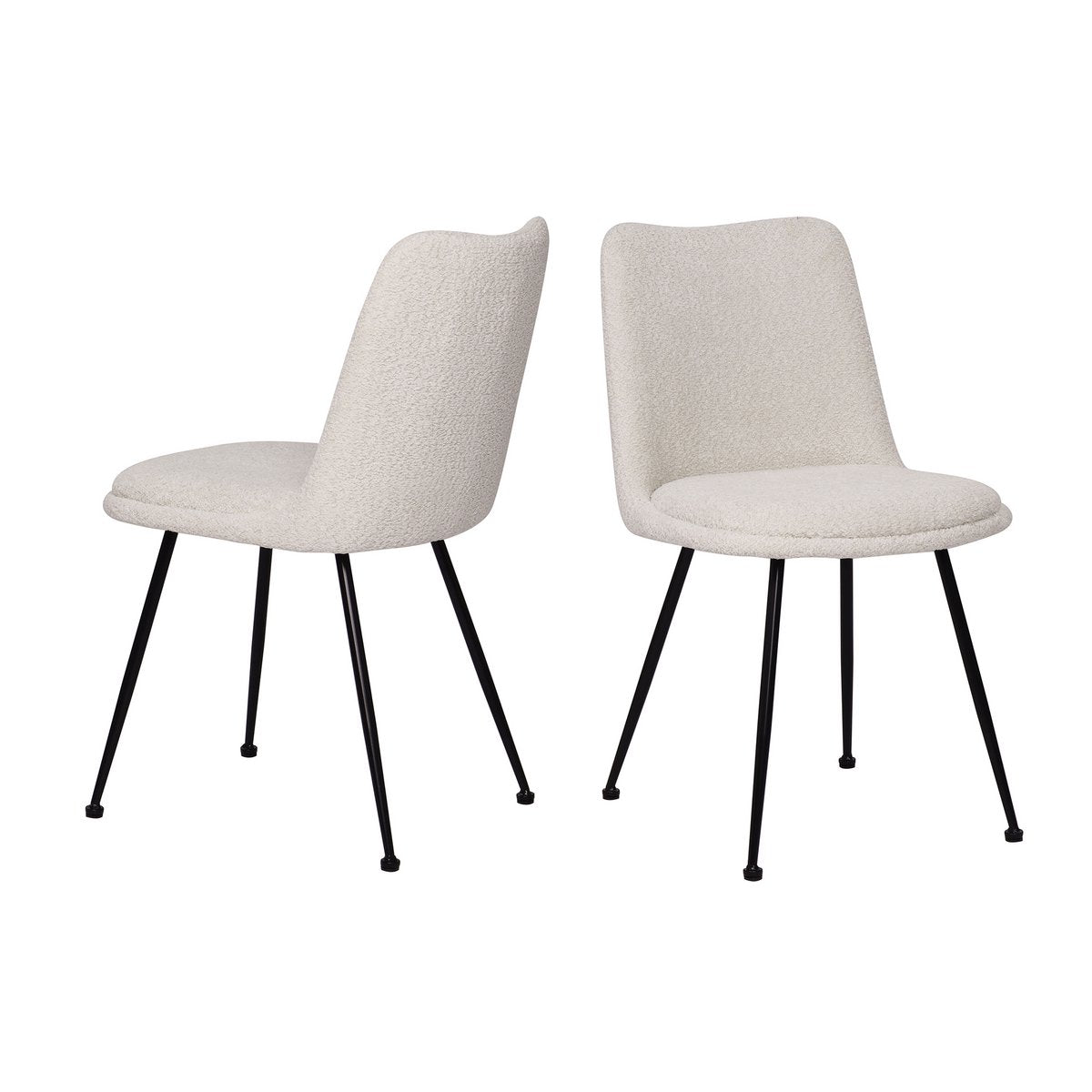 Set van 2 stoelen met bouclé bekleding