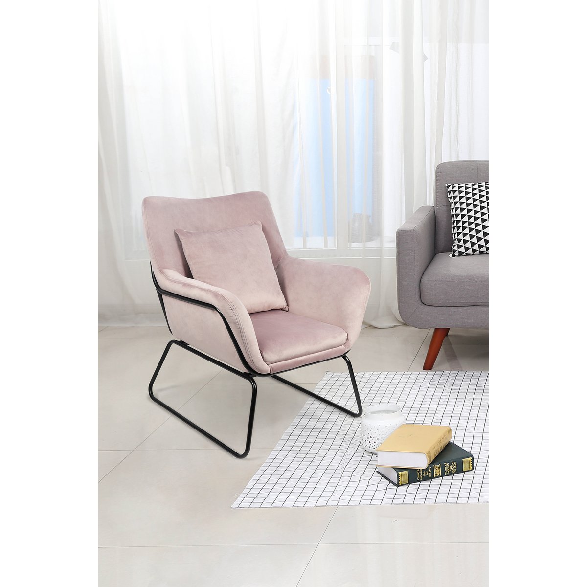 Relax fauteuil bekleed met Rose fluweel