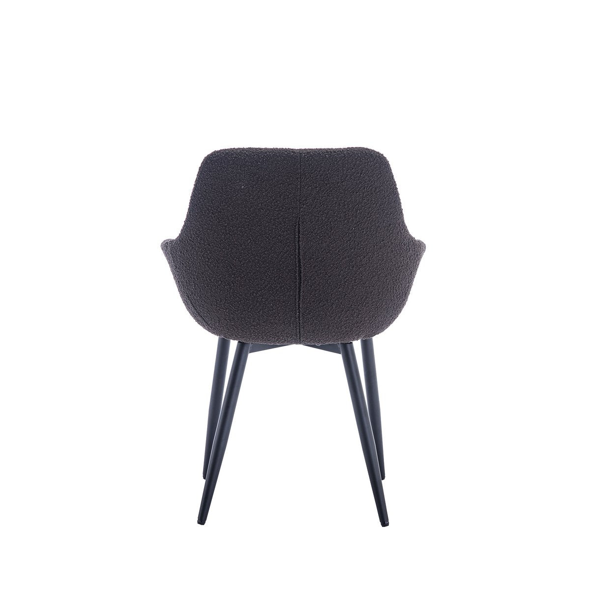 Fauteuil Bouclé stof antraciet set van 2