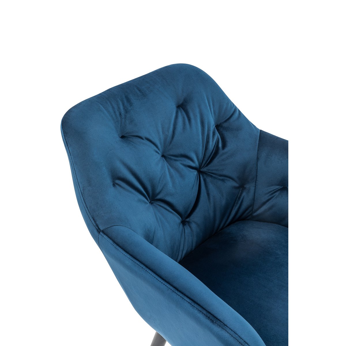 Fauteuil blauw fluweel