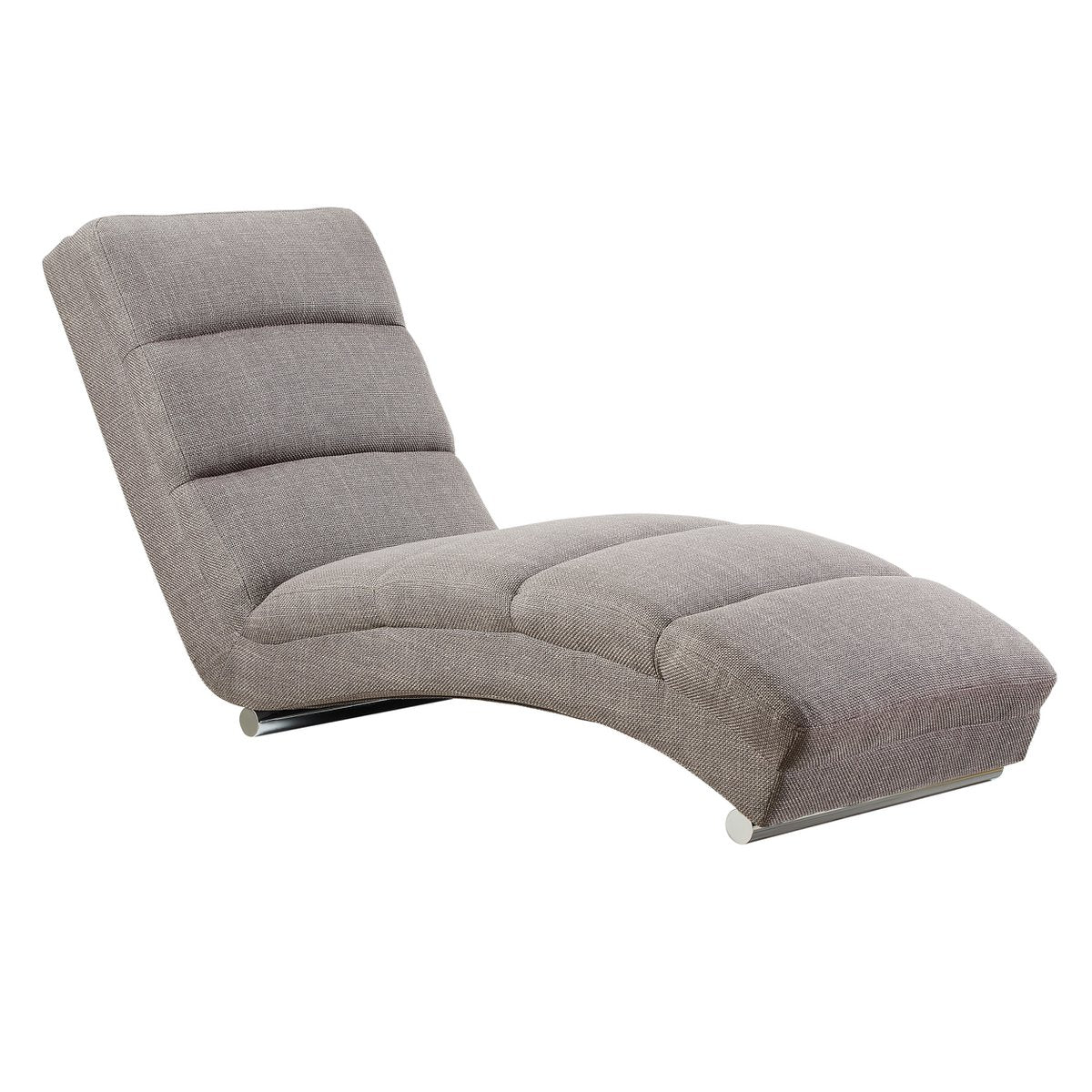 Chaise longue structuurstof grijs
