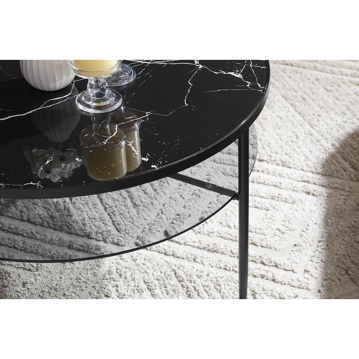 Salontafel Ø 81 cm zwart
