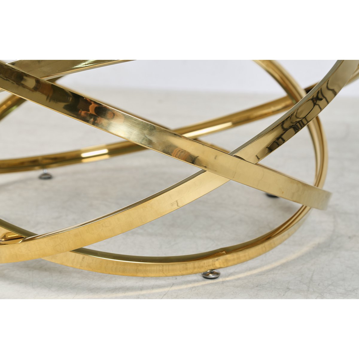 Salontafel goud/grijs Ø 80 cm