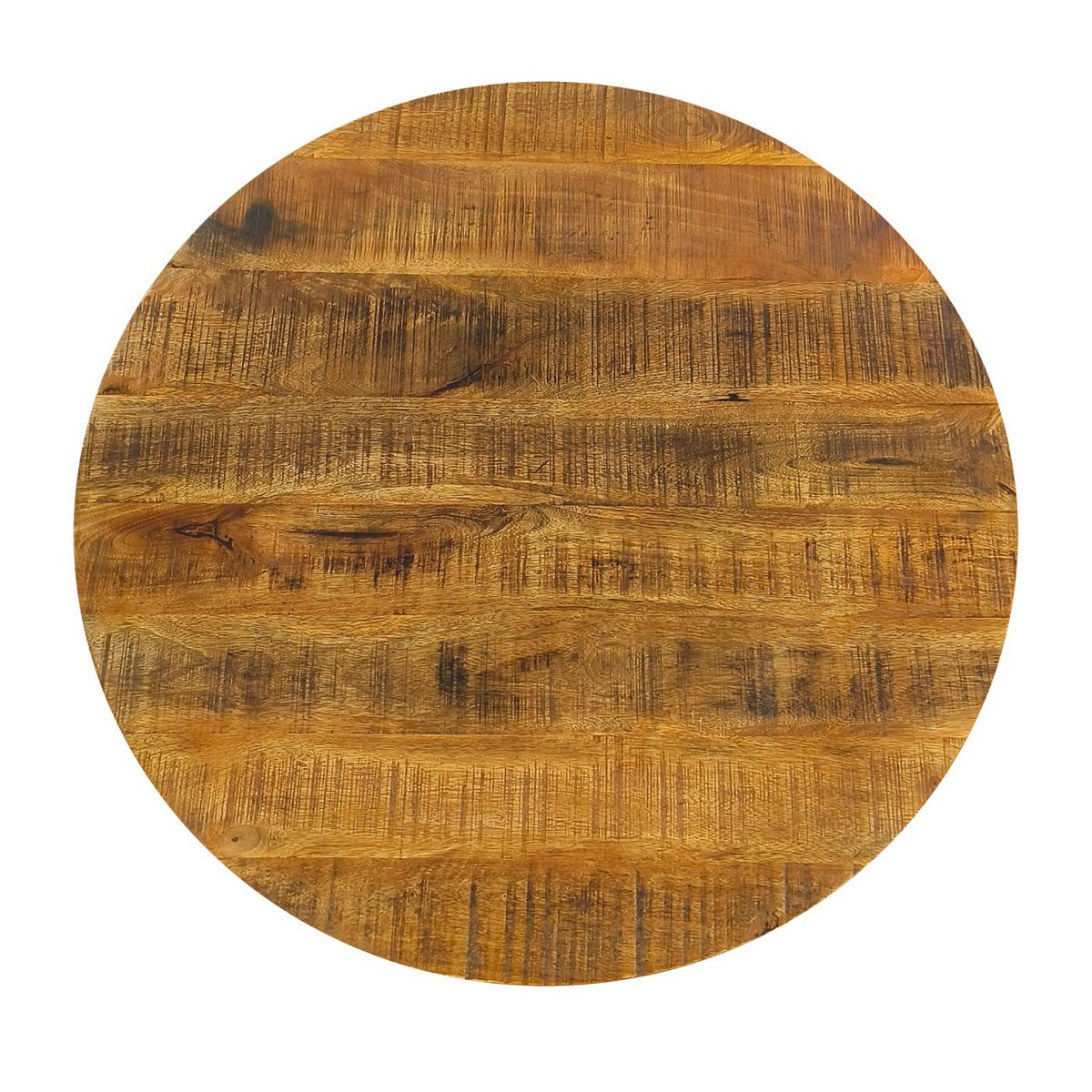 Ronde salontafel duurzaam Lexington ø 75 cm metalen gaas draadframe massief houten salontafel