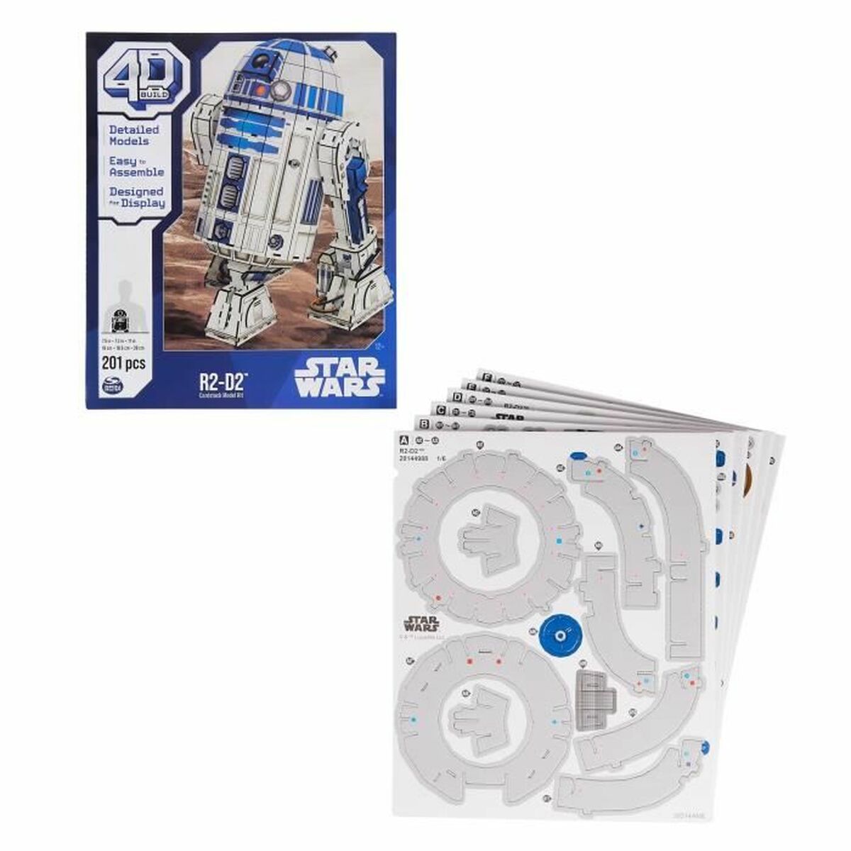 Bouwspel Star Wars R2-D2 201 Onderdelen 19 x 18,6 x 28 cm Wit Multicolour