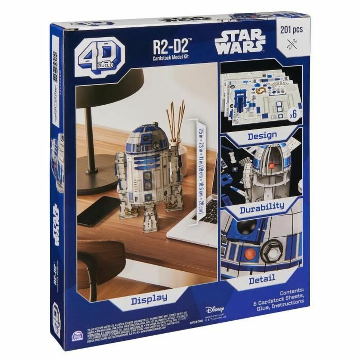 Bouwspel Star Wars R2-D2 201 Onderdelen 19 x 18,6 x 28 cm Wit Multicolour
