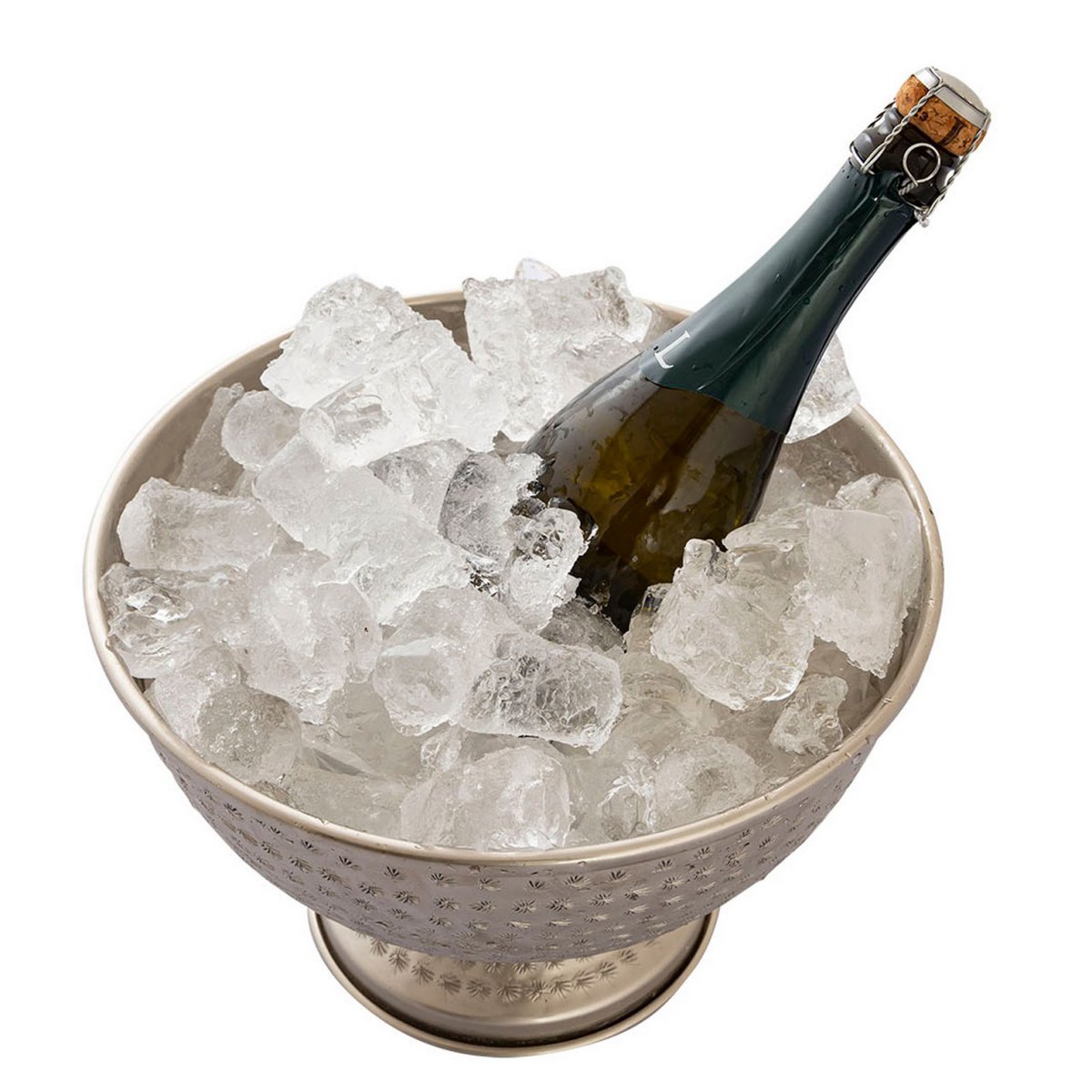 Fles --koeler wijnkoeler metaal Ø 29 cm champagne koeler rond zilveren gouden ijshemel koeler champagne koeler