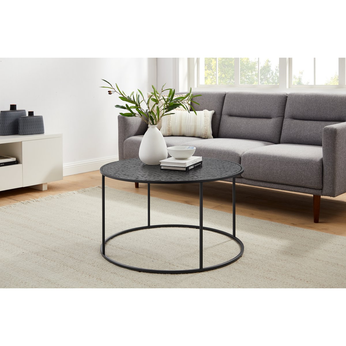 Salontafel Ø 80 cm zwart