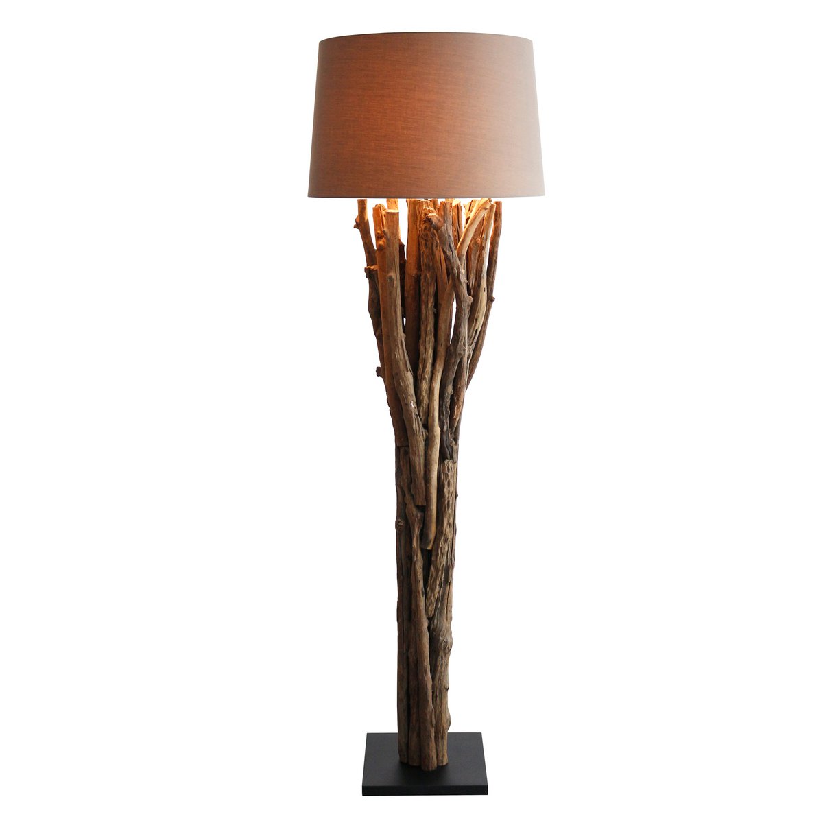 Vloerlamp drijfhout naturel/bruin 175 cm