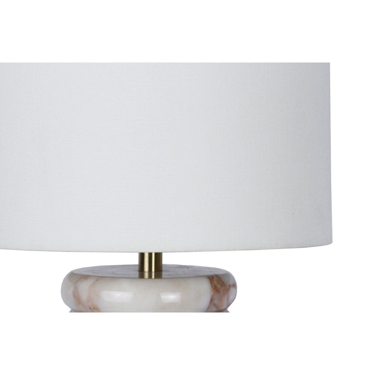 Tafellamp marmer/linnen beige