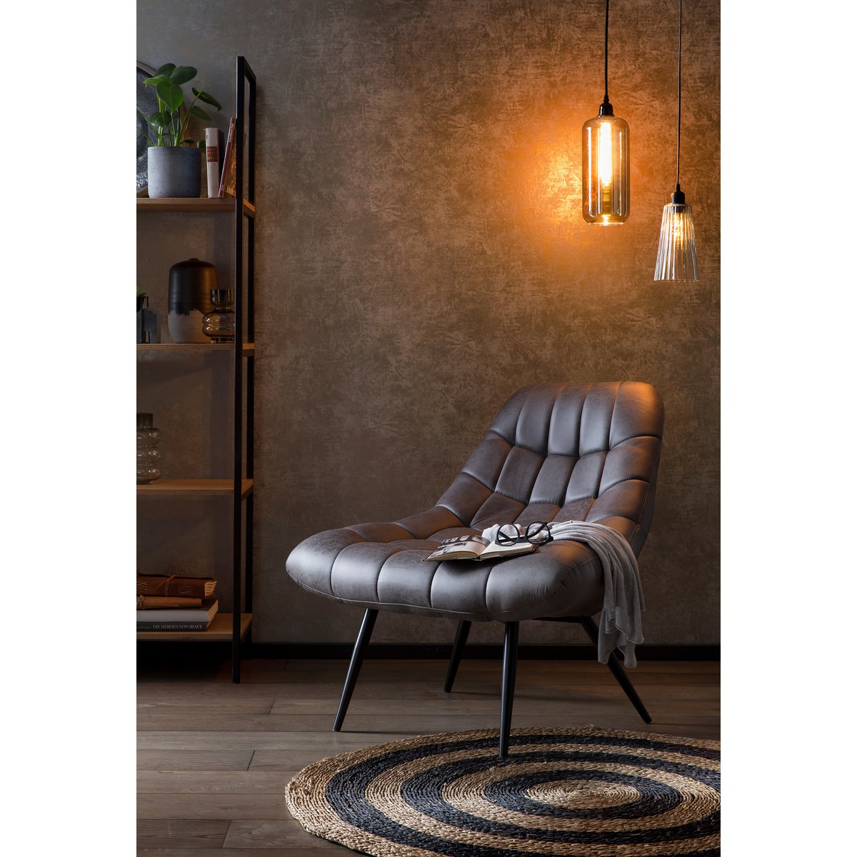 Fauteuil XXL kunstleer donkerbruin