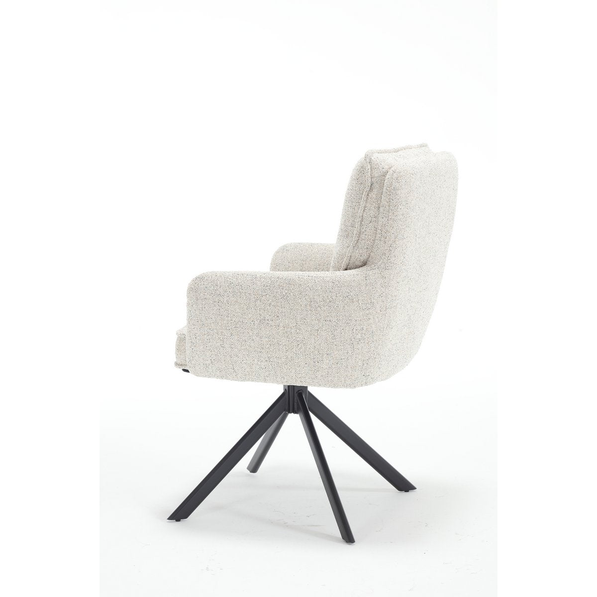 Fauteuil structuurstof beige