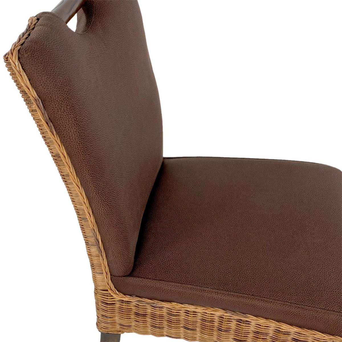 Rattan stoel eetkamer bilbao met handvat bruin