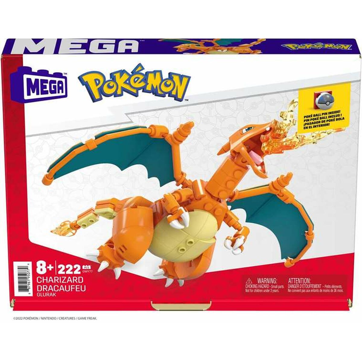 Bouwspel Pokémon Mega Charizard 222 Onderdelen