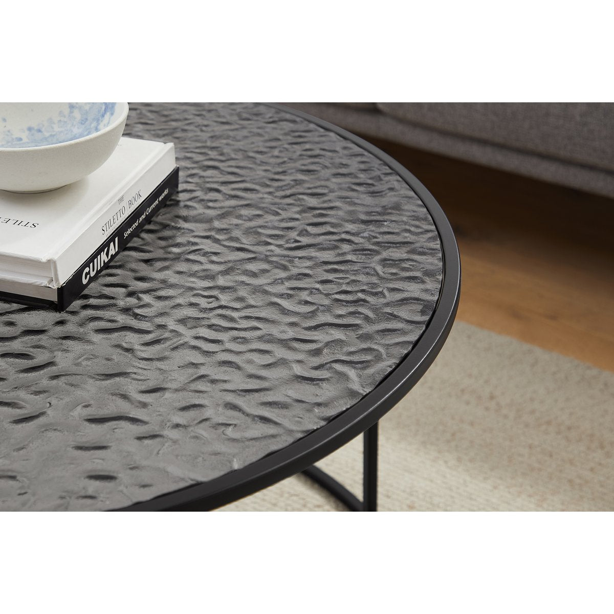 Salontafel Ø 80 cm zwart