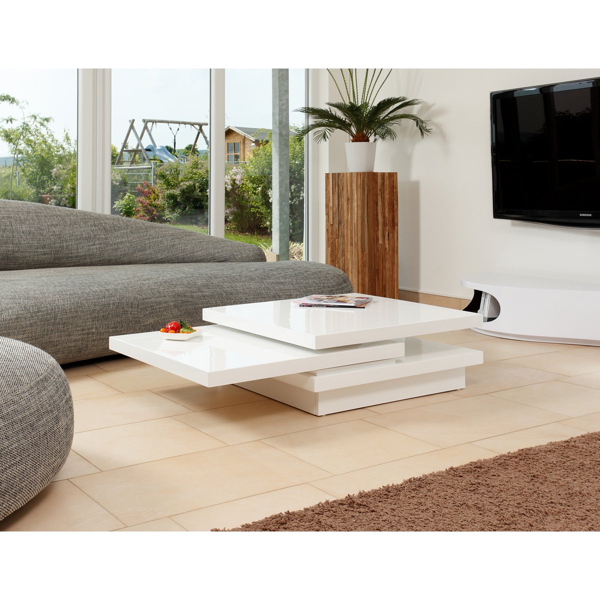Salontafel 120X80 cm wit
