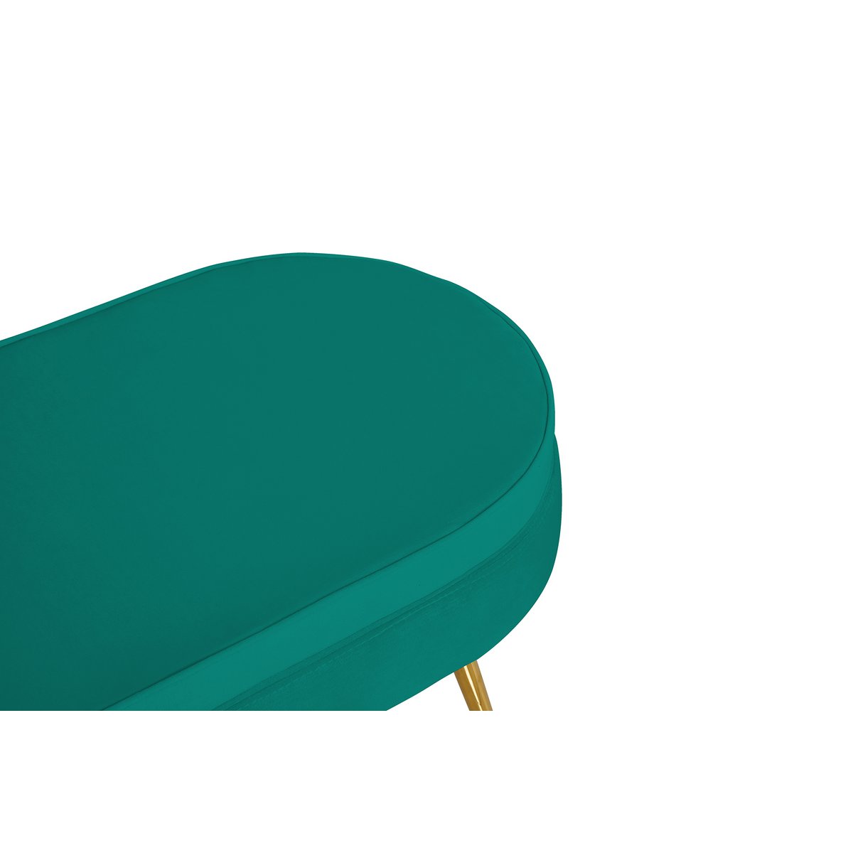 Fluwelen ovale poef groen