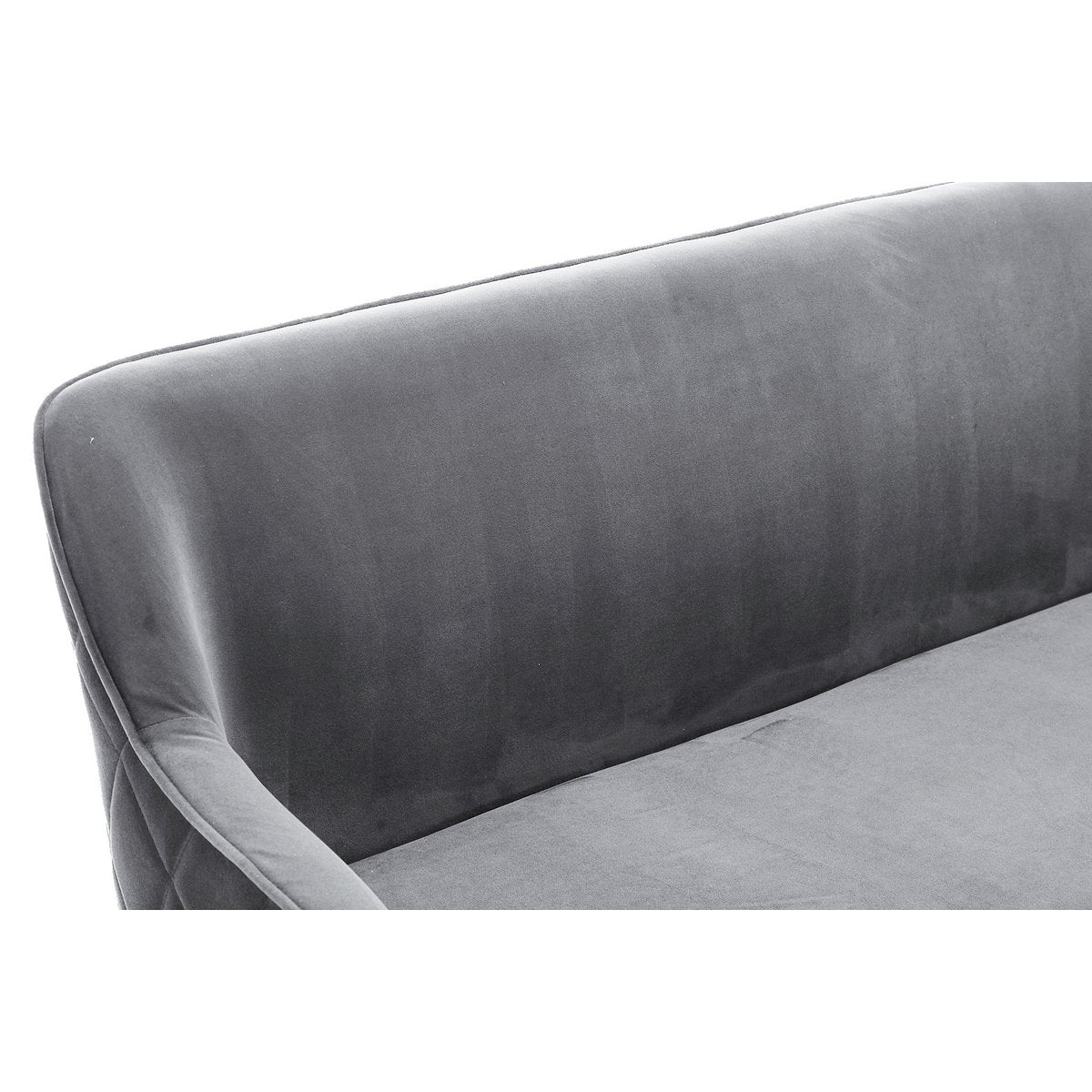 Bank 160 cm fluweel grijs