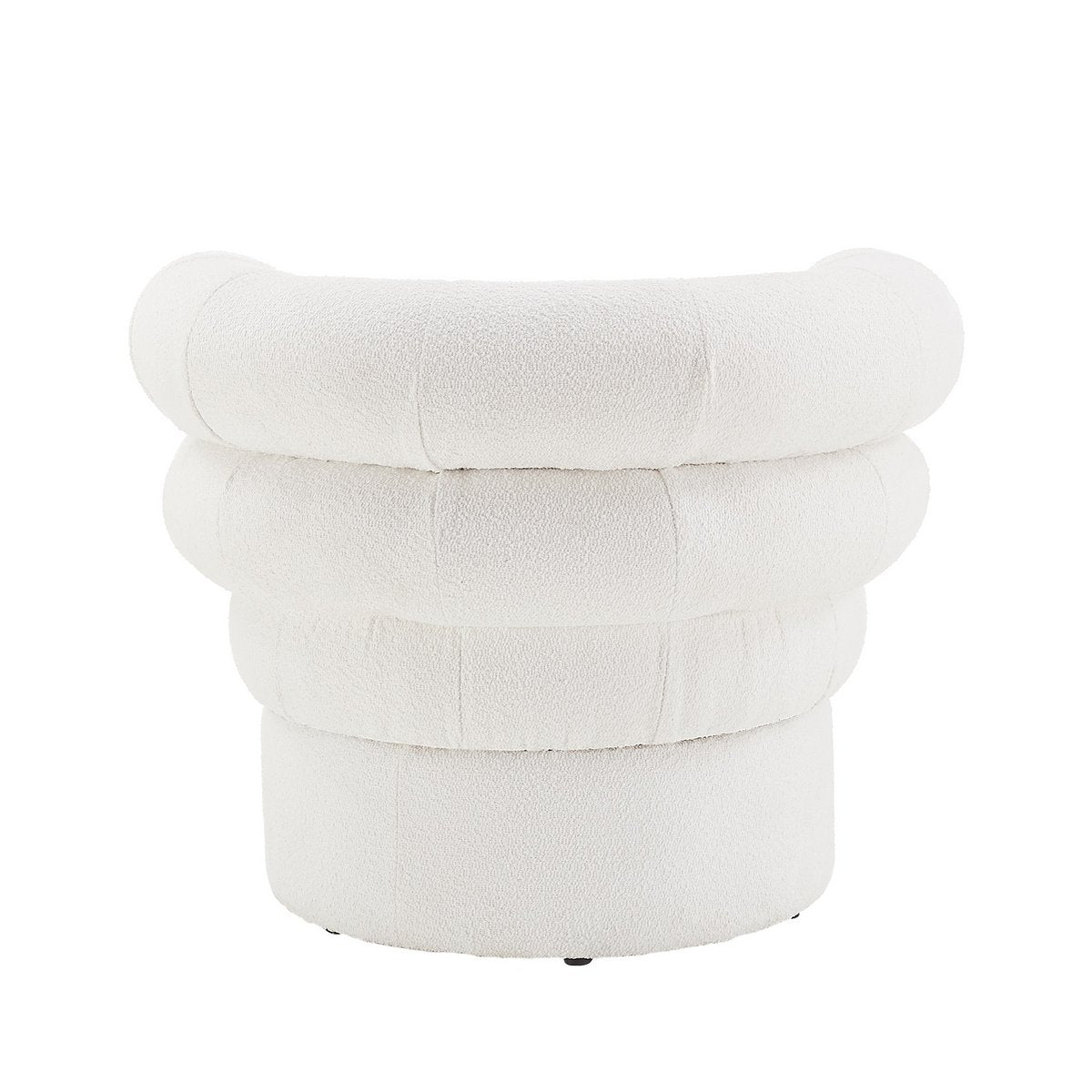 Fauteuil bouclé stof wit