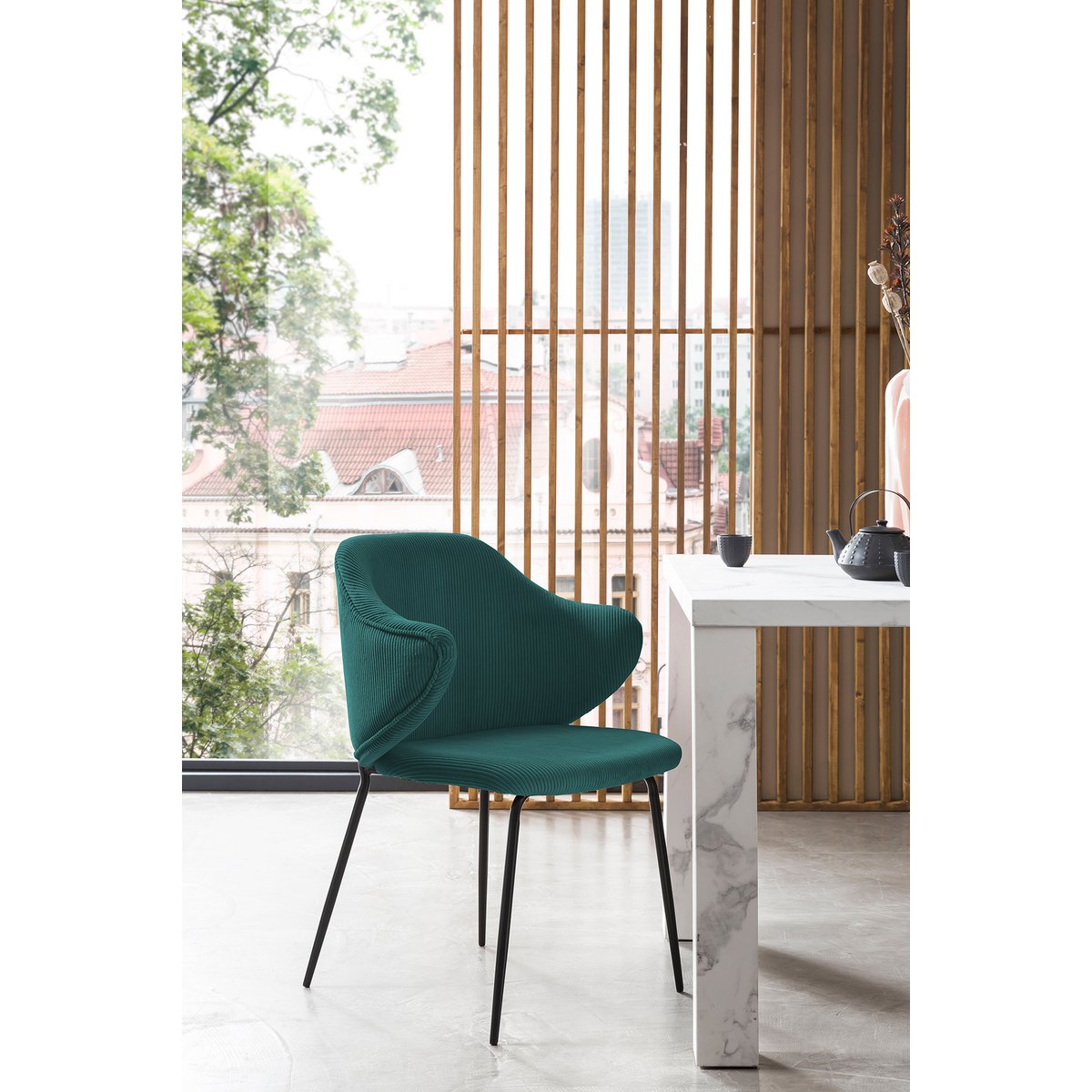 Set van 2 fauteuils donkergroen