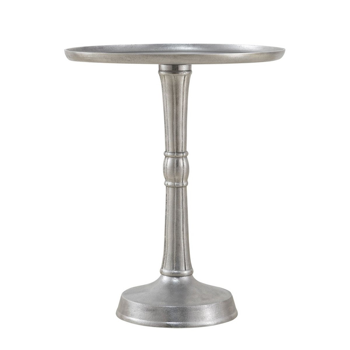 Bijzettafel metaal rond Ø 44x53 cm decotisch nobel of goud met ontwerp middenvoet aluminium