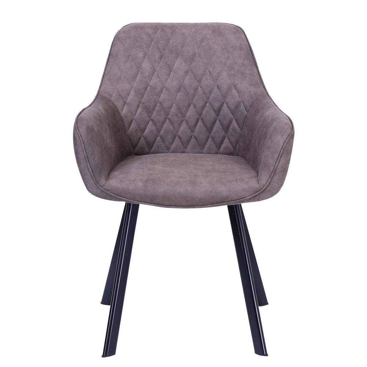 Set van 2 fauteuils in taupe microvezel