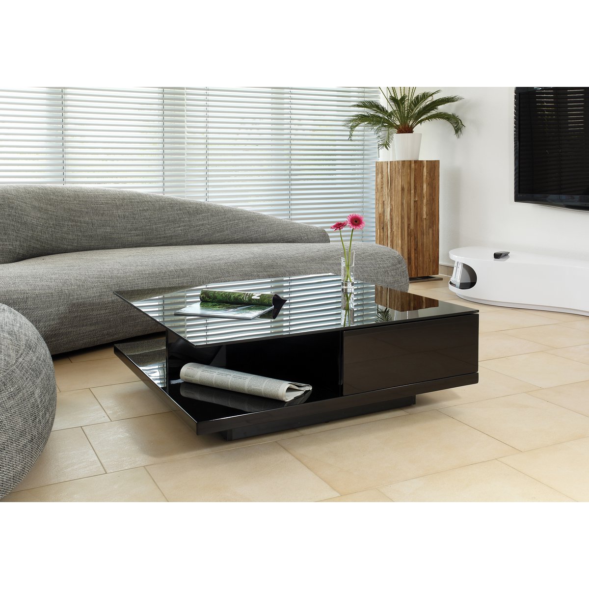 Salontafel 100x100x36 cm zwart