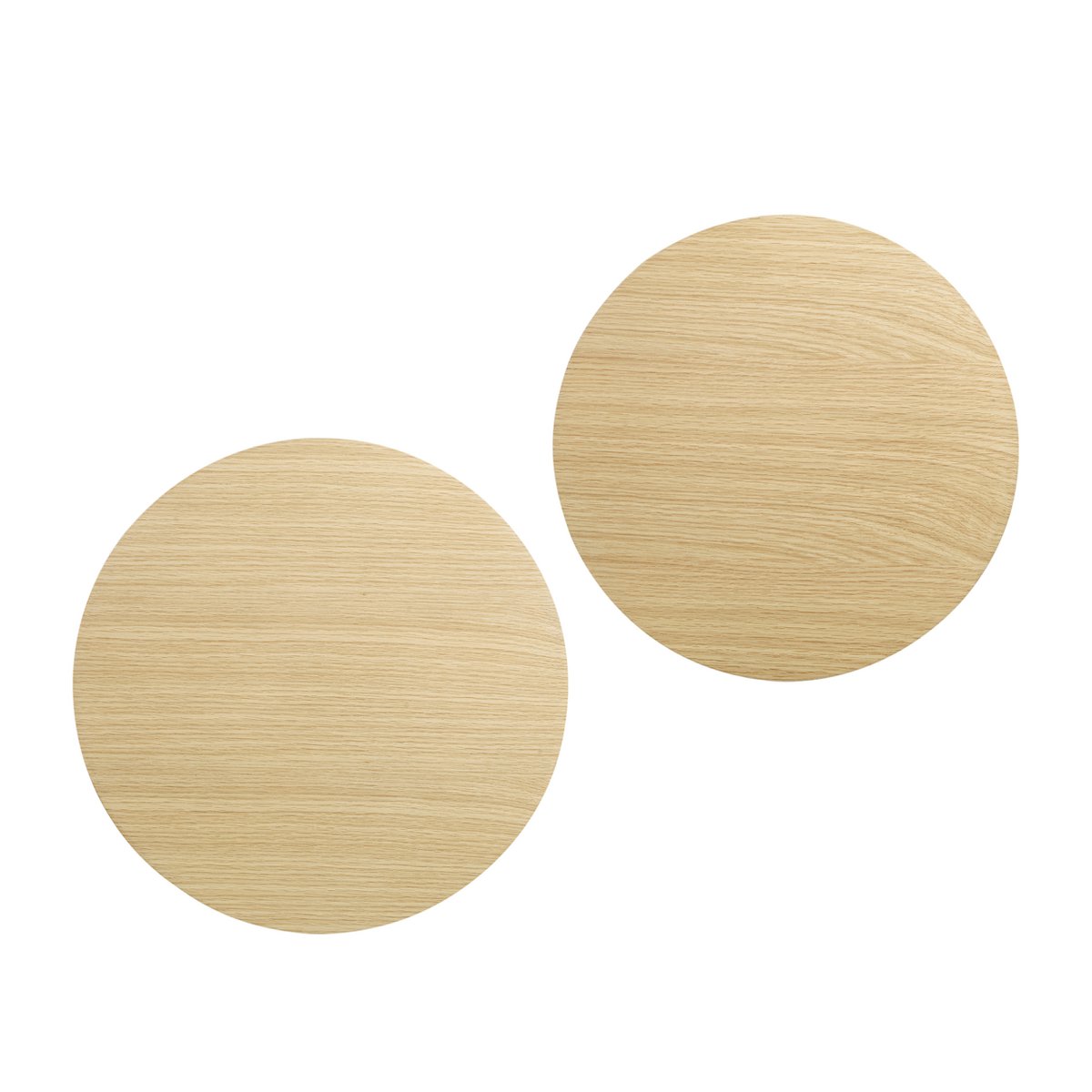 Set van 2 eiken salontafels