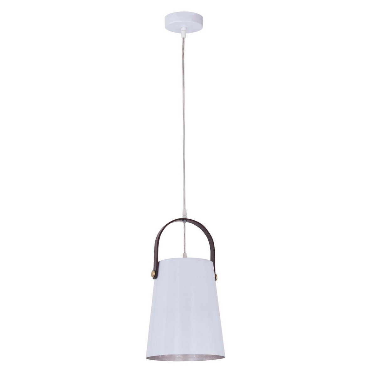 Hanglamp metaal met leren beugel hanglamp hanglamp eettafel plafondlamp vintage stijl