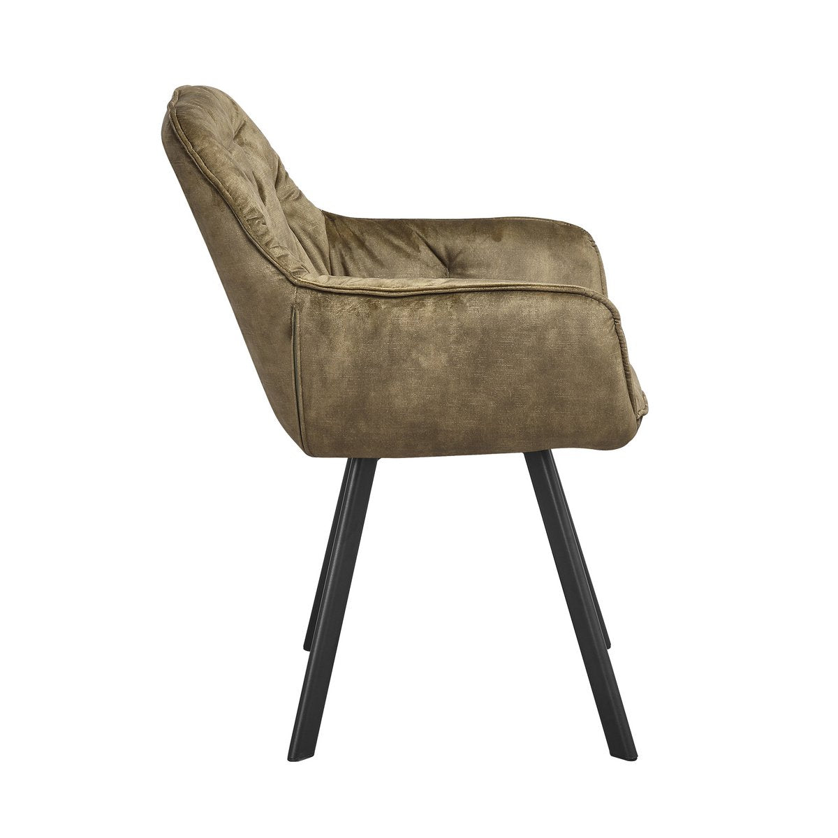 Eetkamerstoel set van 2 vintage fluweel velours groen