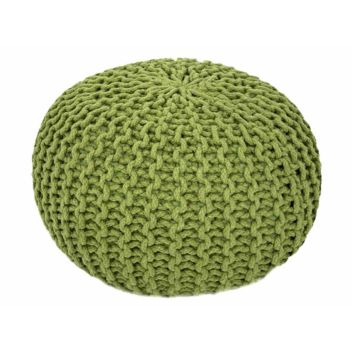 Pouf Set 3 Stück Ø 55 cm Bodenkissen Strickhocker Sitzhocker Sitzkissen Hocker nachhaltig Grobstrick