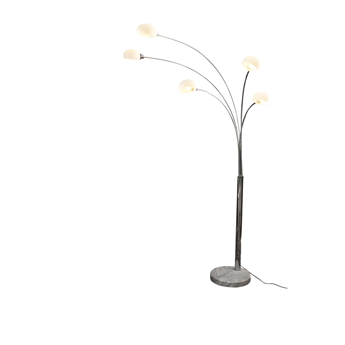 Five Fingers 210 cm wit glas, marmer