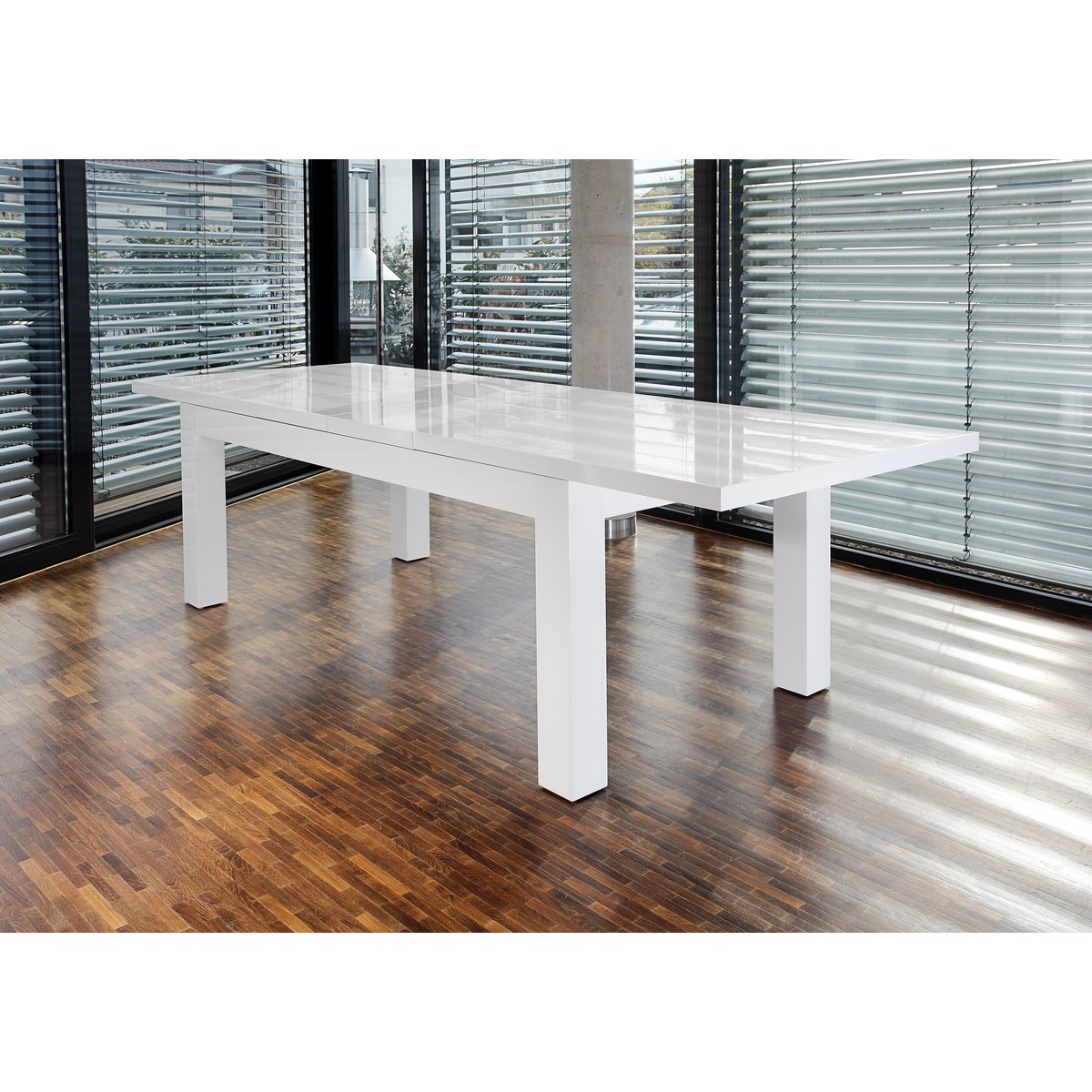 Eettafel 180/260x90 cm wit