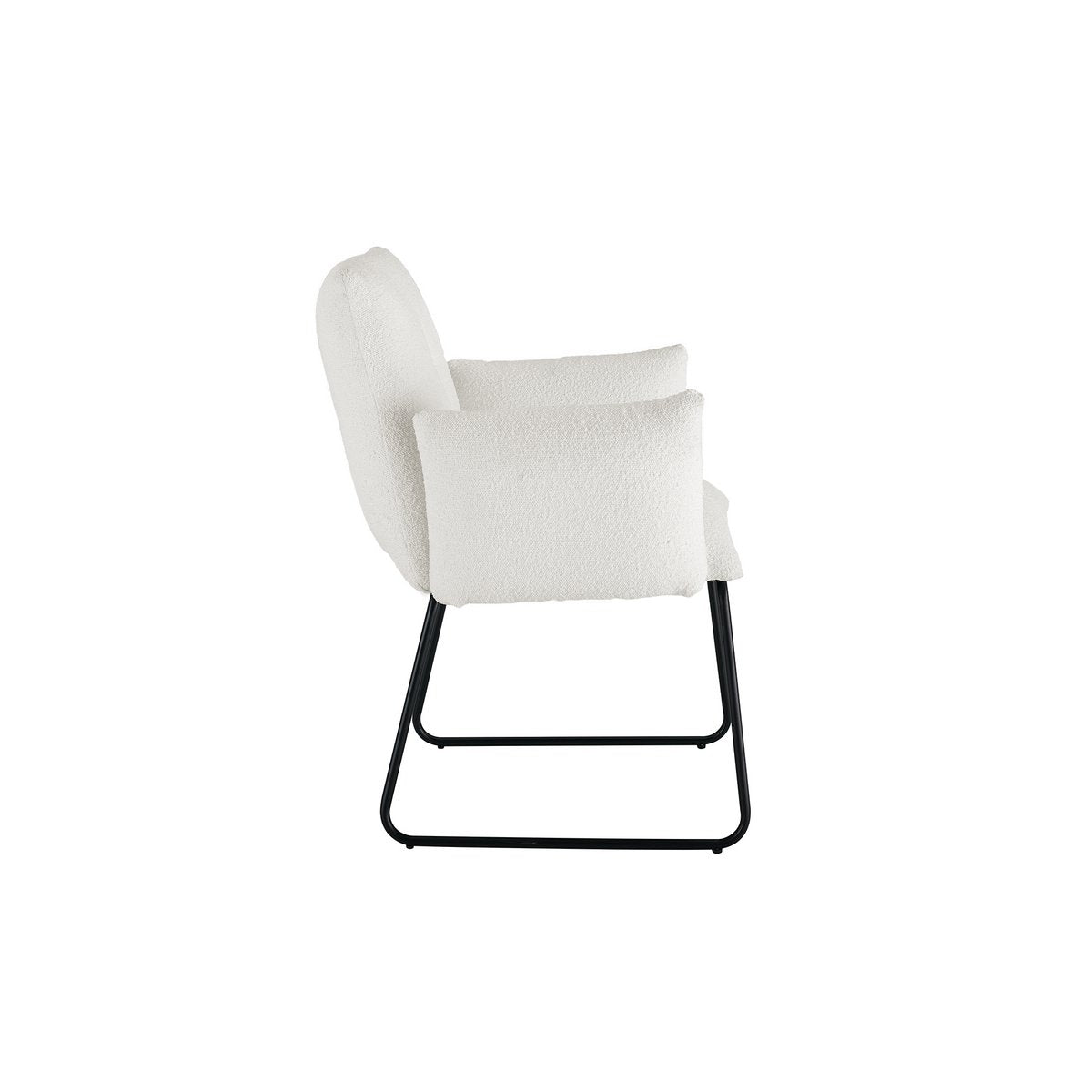 Fauteuil Bouclé stof wit